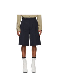Random Identities Navy Oversize Tailored Shorts