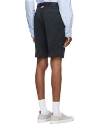 Thom Browne Navy Twill Unconstructed Chino Shorts