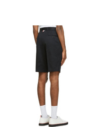 Thom Browne Navy Unconstructed Chino Shorts