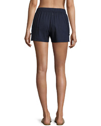 Kate Spade New York Stretch Cover Up Shorts Navy