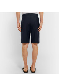 Raf Simons Pleated Wool And Cotton Canvas Shorts
