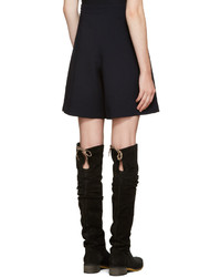 See by Chloe See By Chlo Navy Buttoned Shorts