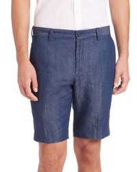 John Varvatos Slim Fit Cotton Linen Shorts