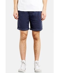 Topman Jersey Knit Shorts Blue 34