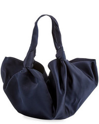 Navy Silk Bag