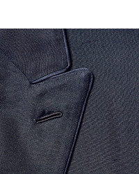 Brioni Blue Slim Fit Satin Piped Silk Tuxedo Jacket