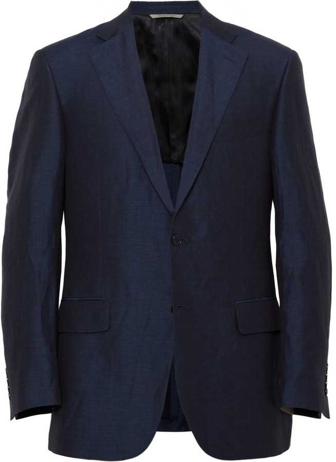 Canali Sienna Linen And Silk Blend Blazer | Where to buy & how to wear
