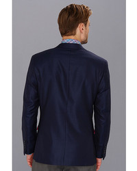 Moods of Norway Classic Fit Rune Tonning Blue Silk Suit Jacket