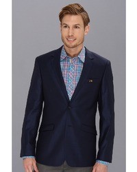 Moods of Norway Classic Fit Rune Tonning Blue Silk Suit Jacket