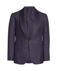 Ralph Lauren Purple Label Kent Shawl Collar Silk Shantung Blazer In Navy At Nordstrom