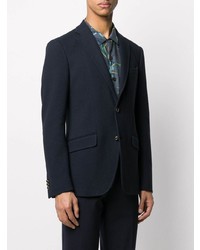 Etro Long Sleeve Flap Pocket Silk Blazer