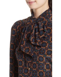 Tracy Reese Bow Neck Silk Blouse