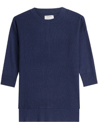 Frame Denim Le Boxy Cotton Top With Silk And Cashmere
