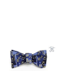 Navy Silk Bow-tie