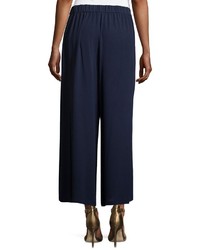 Eileen Fisher Silk Georgette Wide Leg Pants