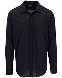 Brioni Long Sleeve Silk Cotton Shirt