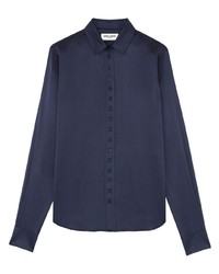 Saint Laurent Long Sleeve Silk Shirt