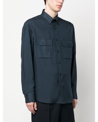 Brioni Silk Military Shirt