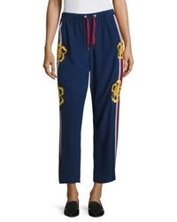 RED Valentino Surf Board Cropped Silk Pants