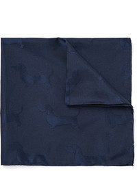 Thom Browne Hector Silk And Cotton Blend Jacquard Pocket Square