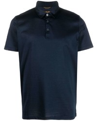 Moorer Short Sleeve Satin Polo Shirt