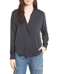 Vince Double Front Stretch Silk Shirt