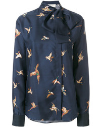 Mulberry Pussybow Bird Patch Shirt