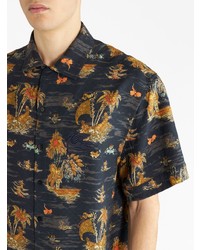 Etro Jacquard Motif Silk Shirt