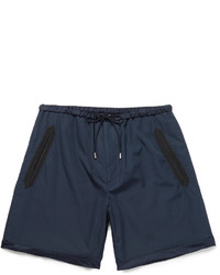 Navy Silk Shorts