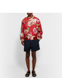 Gucci Cotton And Silk Blend Shorts