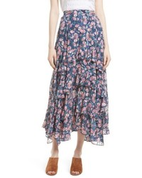 Rebecca Taylor Tea Rose Ruffle Jacquard Skirt