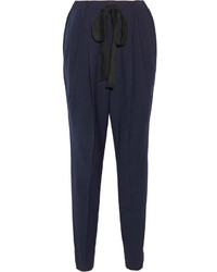 Vionnet Pleated Wool Blend Tapered Pants
