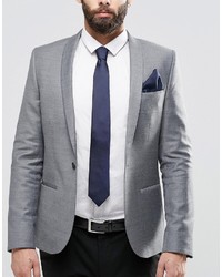 Asos Brand Wedding Tie And Pocket Square Pack In Silk In Navy