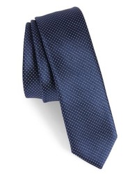 Eleventy Dot Silk Skinny Tie