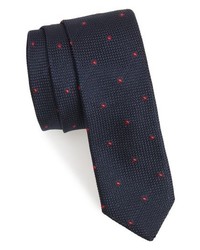 Eleventy Dot Silk Skinny Tie