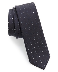 BOSS Double Dot Silk Skinny Tie