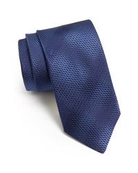 Lanvin Woven Silk Tie Navy One Size