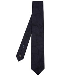 Ermenegildo Zegna Leaf Jacquard Silk Tie