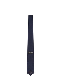 Giorgio Armani Navy Silk Logo Tie