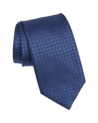 Canali Neat Silk Tie In Blue At Nordstrom
