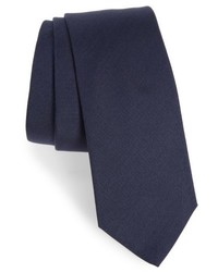 BOSS Solid Silk Cotton Skinny Tie