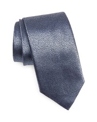 Canali Solid Silk Tie In Blue At Nordstrom