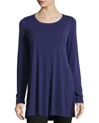 Eileen Fisher Silk Jersey Long Sleeve Tunic