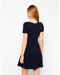 Asos Skater Dress With Seam Detail With Short Sleeves