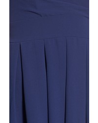 TFNC Elida Strapless Skater Dress Size Medium Blue