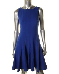 Calvin Klein New Blue Sleeveless Above Knee Flare Casual Dress Petites 10p Bhfo