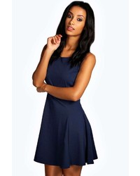 Boohoo Sara Seam Detail Skater Dress