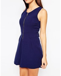 Wal G Skater Dress With Zip Front
