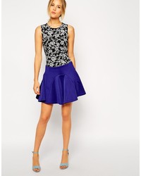 Asos Collection Skater Skirt With Paneled Seams