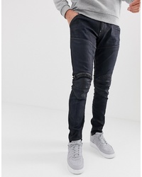 G Star 5620 3d Zip Knee Skinny Fit Dark Wash Jeans